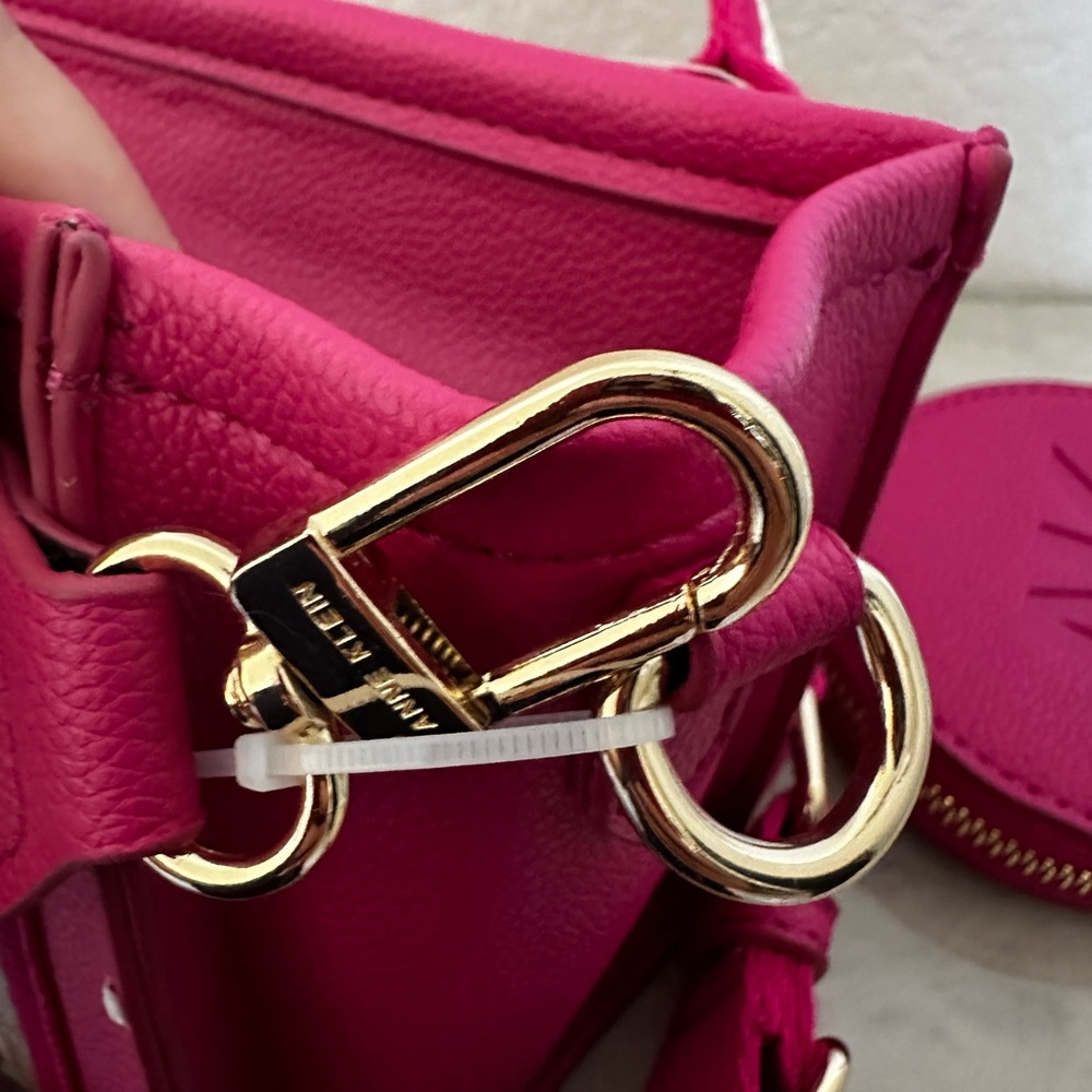 Anne Klein Hibiscus Crossbody Mini Tote with Cream/Gold Accents - Picture 5 of 7